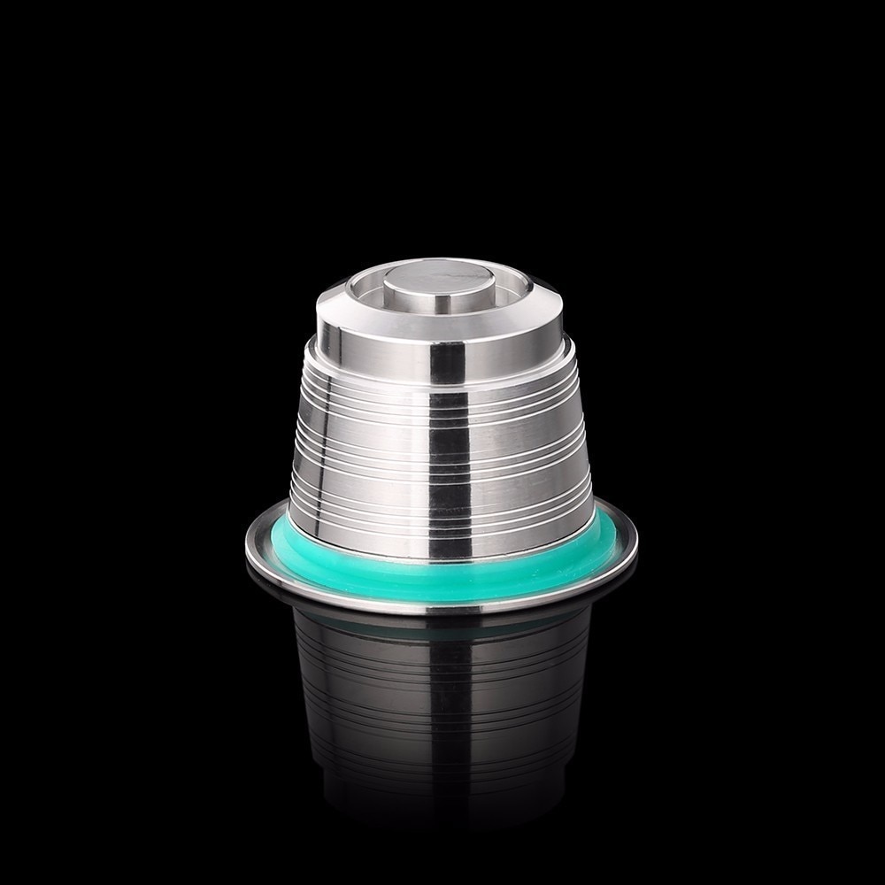 Cápsula de café rellenable Nespresso, cápsulas de filtro de café Espresso de acero inoxidable, cápsulas reutilizables para café, , 4 Uds