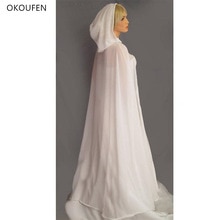 Bruiloft Mantel Bolero Vrouwen Vintage Bridal Capes Cap Jas Lange Chiffon chaqueta kap Bruiloft Accessoires capa abiti da cerimonia