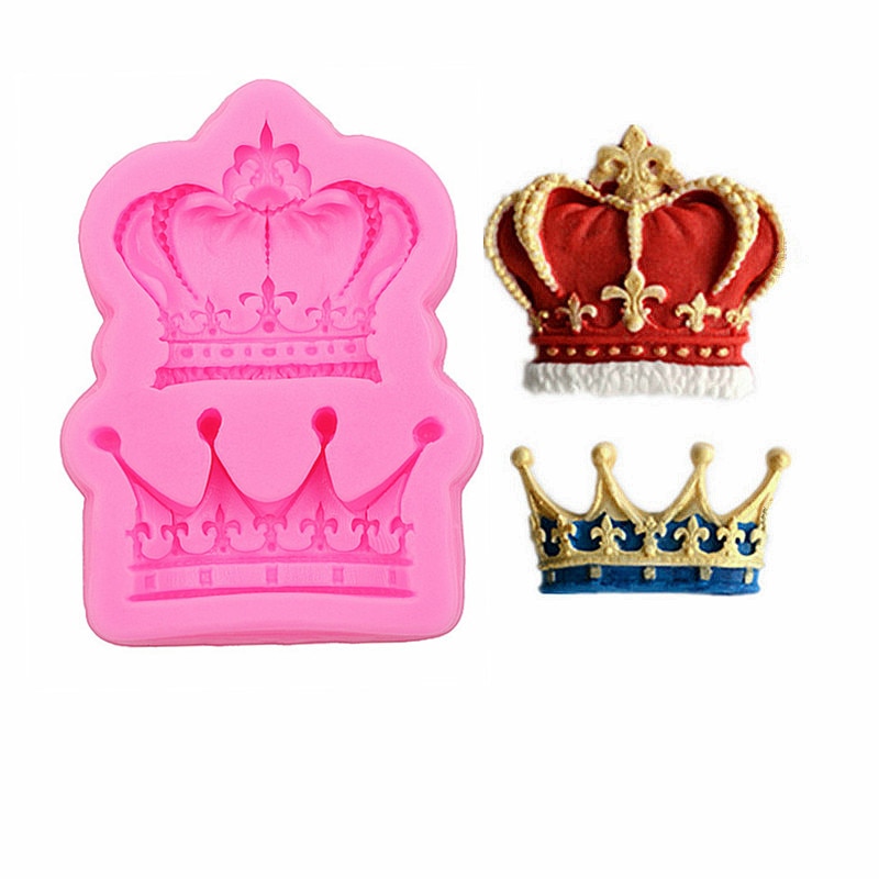Gadgets Fondant Mallen Set Van 2 Kronen Silicone Mold Fondant Topping Suikerpasta Chocolade Decoratie Beste