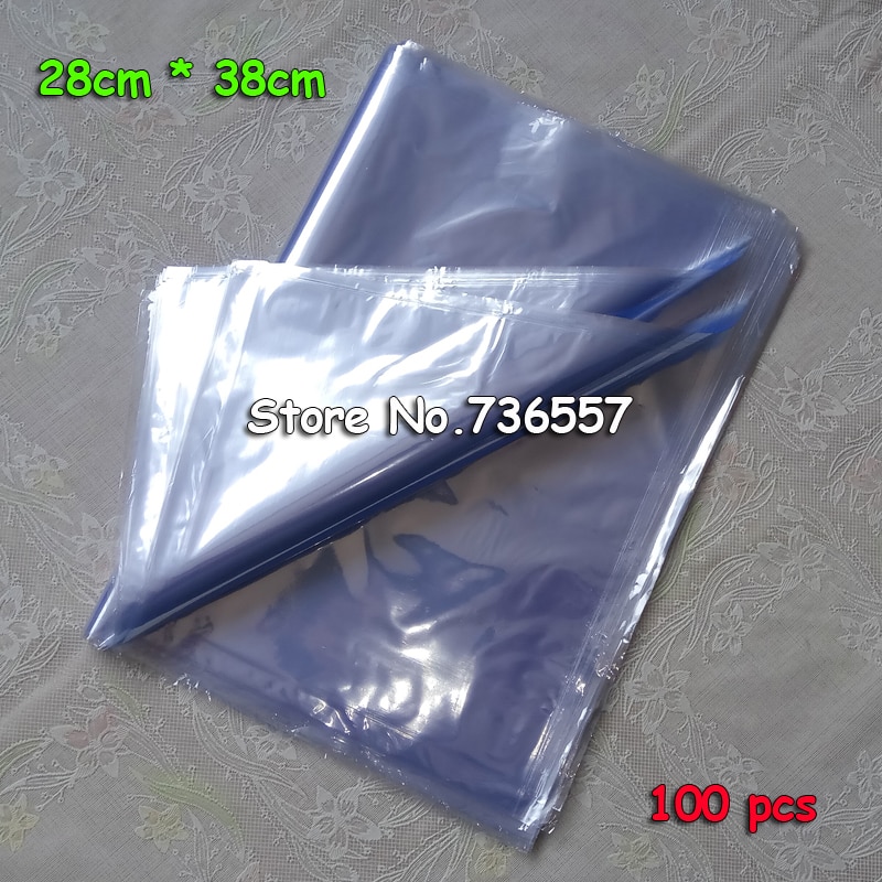28*38Cm Soft Transparant Blow Molding Pvc Krimpkous Tassen Krimpfolie Wrap Cosmetische Verpakkingen Wrap Materialen Plastic tas