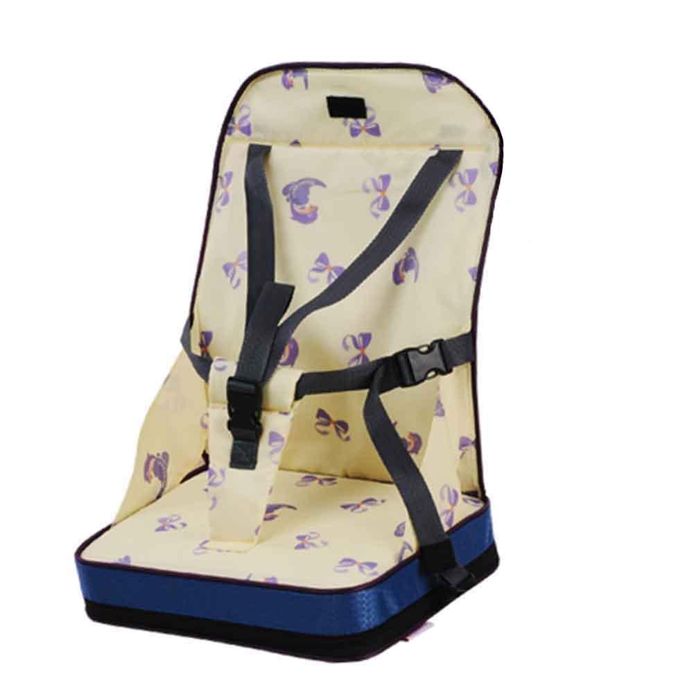 Baby spisestol taske bærbar stol bærbar taske bib mumie taske rejse foldbar sikkerhedssele fodring høj stol: Gul
