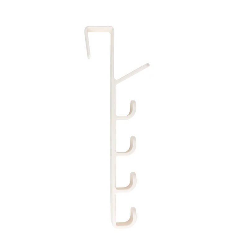Placard armoire Rack 1 PC porte polyvalente cintre crochet sacs poubelles stockage titulaire chapeau vêtements sac cintre plastique: WHITE