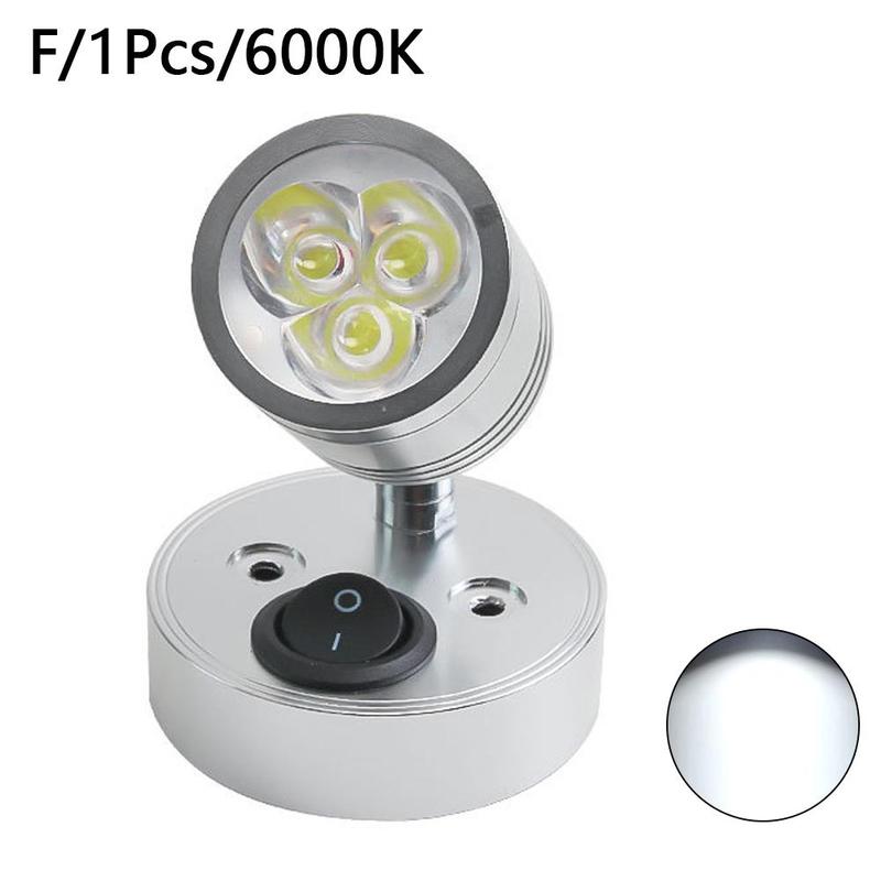LED Reading Light DC 12V RV Boat LED Light Wall Lamp Camper Van Caravan Boat Interior Spot Light Cabin Bedside Night Light: F