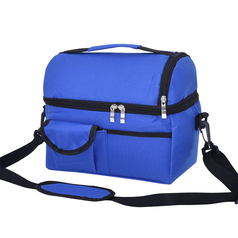 Borsa termica per ghiaccio a doppio strato borsa per alimenti latte materno bottiglia per la conservazione fresca borsa per mummia nuovo pranzo Bento Box per adulti bambino e studente: Blue