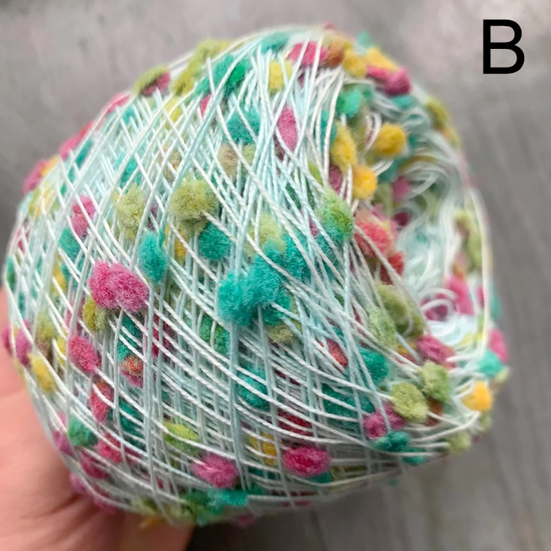 Fil de laine couleur bonbon arc-en-ciel, 50g/boule, ligne de fil de boule, tricoté à la main, poupée Crochet pull, matériau de fil de laine: 02