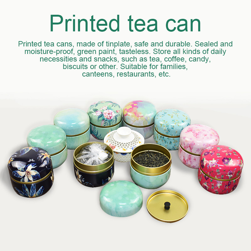 Multifunctionele Chinese Stijl Thee Caddies Ronde Metalen Thee Doos Pot Met Deksel Hfing