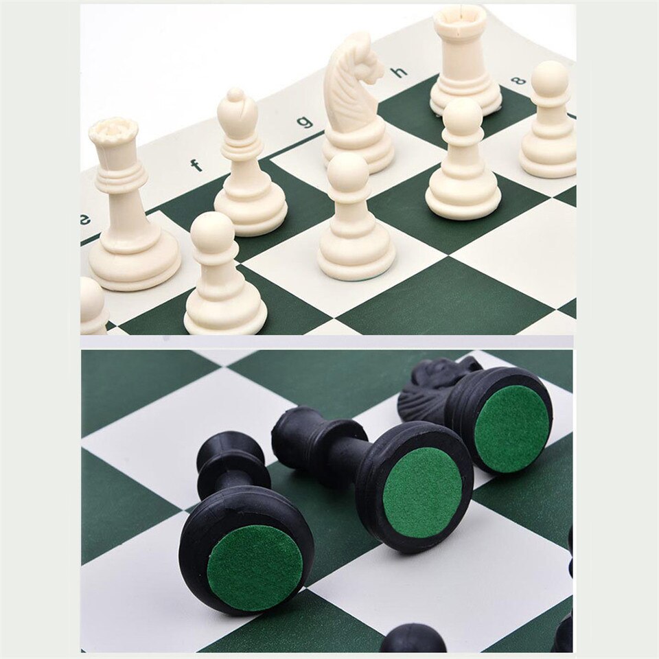 Plastic Chess Set Chessman Cartridge Type International Chess Game Folding Checkerboard Chess Pieces BSTFAMLY I35