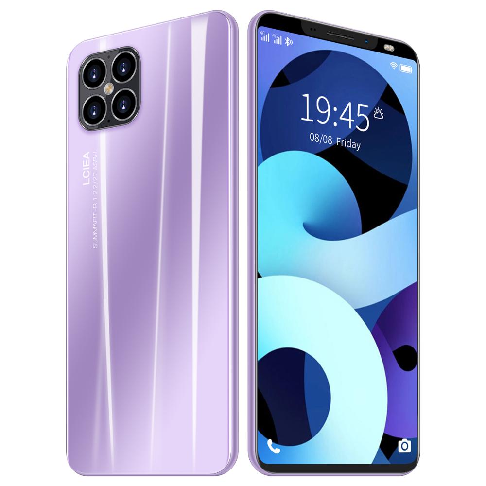 Rugum-teléfono inteligente 3G, móvil desbloqueado IP12 Mini, Pantalla Completa , Android 5,8, 1GB + 8GB de Rom, Sim Dual, 4,4: Add 8GB TF Card / Purple