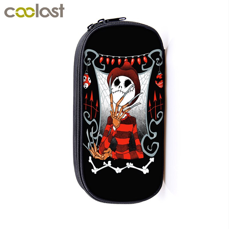 Voodoo dukke / hodeskalle kosmetikkvesker blyantboksveske kvinner sminkeveske jenter skoleveske blyantholder oppbevaringsvesker halloween: Qbbvoodoo 12