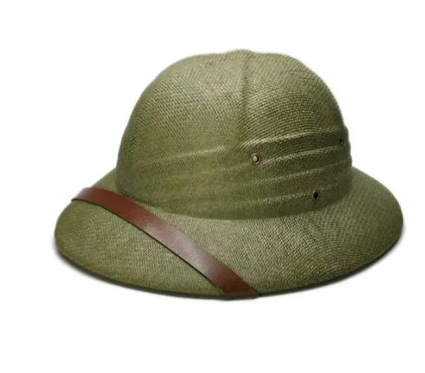 100% Stro Helm Tropenzonnehoed Zomer Mannen Vietnam Oorlog Leger Hoed Vader Schipper Emmer Hoeden Safari Jungle Mijnwerkers Pet: Sky Blue