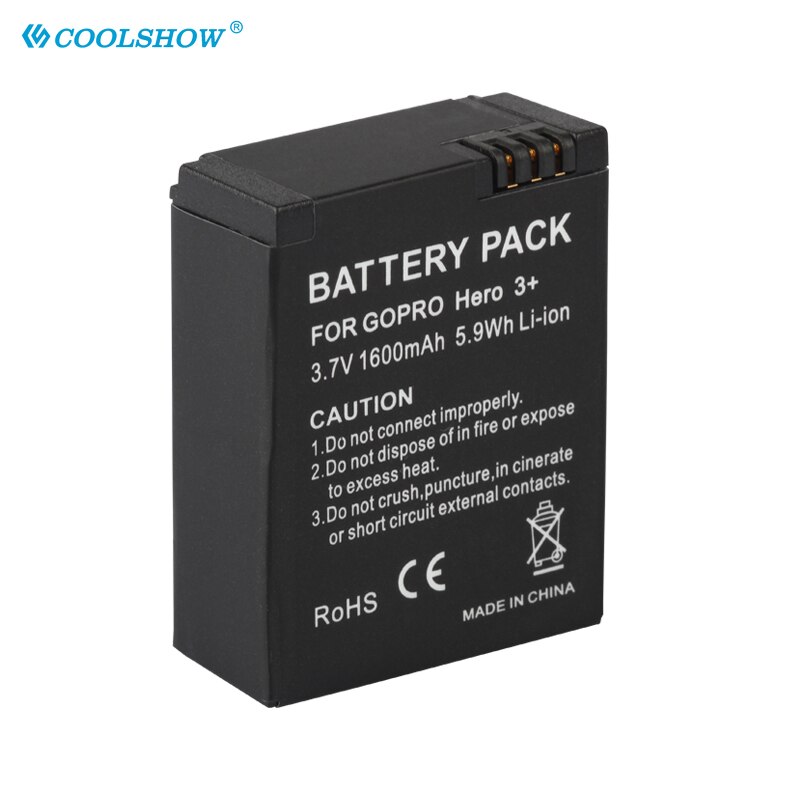 Batería de 201 mah para cámara GoPro, 301, 1600, 201, HD, HERO3, Hero 2, AHDBT-201, AHDBT-301, AHDBT-302