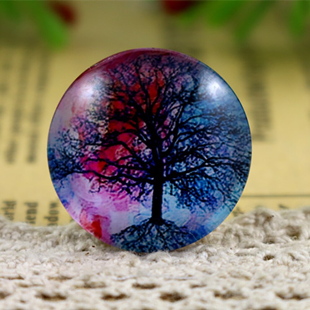 5 stuks/lot 25mm handgemaakte fotoglas cabochons (boomserie): F6-03