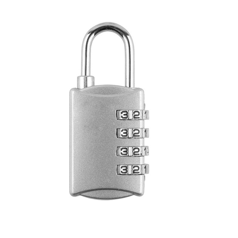 Zinc Alloy Resettable 3/4 Digit Number Code Password Combination lock Security Travel Luggage Suitcase Bag Padlock: Silver
