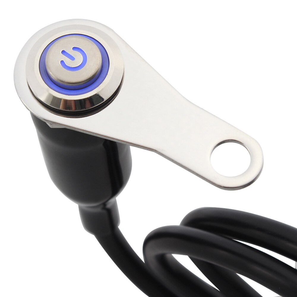 LED Motorcycle Scooter ON OFF Warning Flasher Signal Switch Manual Control Button Hazard Light Switch Electric Bicycle: LED ON OFF Switch