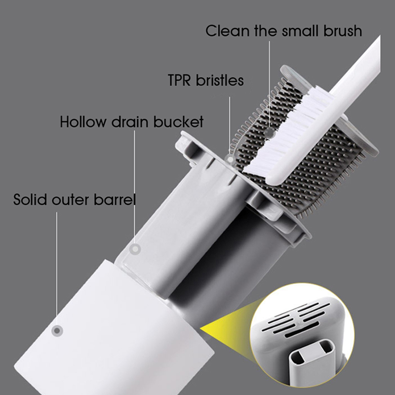Tpr Silicone Toiletborstel Muur Gemonteerde Staande Wc Schoonmaken Gereedschap Met Base Home Borstel Badkamer Accessoires