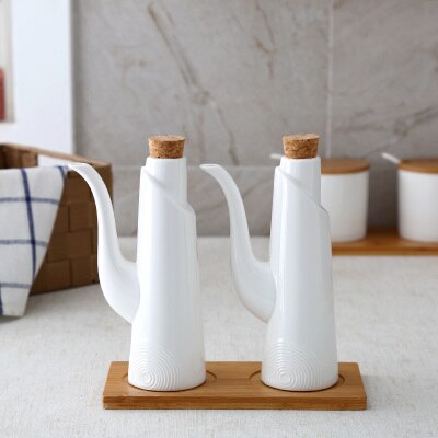 Bouteille de Sauce soja en céramique | Bouteille de vinaigre, ustensile de cuisine, pot à huile, tasse d'huile d'art, Pots de vinaigre, salière de cuisine: D