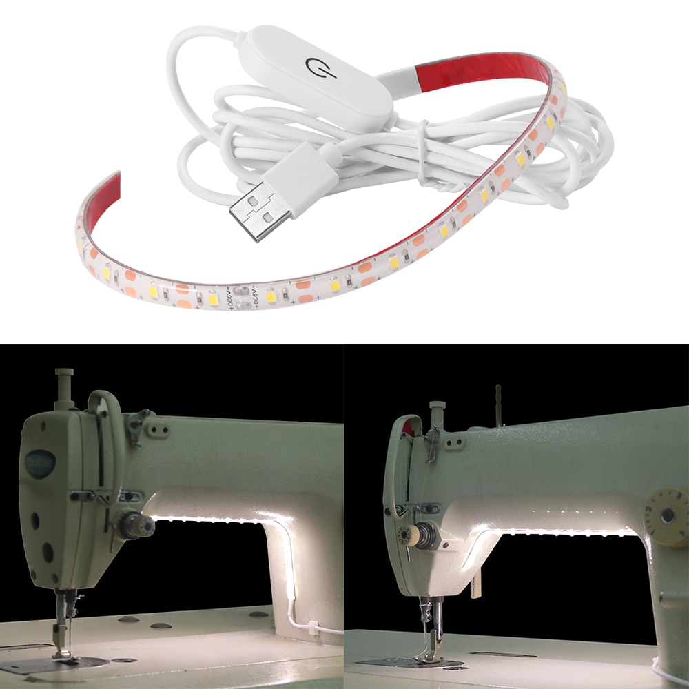 USB Sewing Machine Light Bright Sewing Strip Light With Touch Dimmer USB Power Supply Adjustable length for kitchen cabinet TV