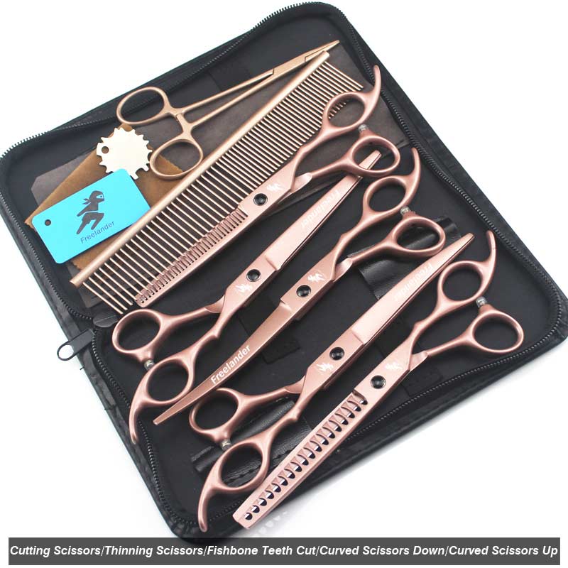 Hairdressing Scissors 7 Inch Gold Hair Salon Hair accessories Hair Set hairdressing shears