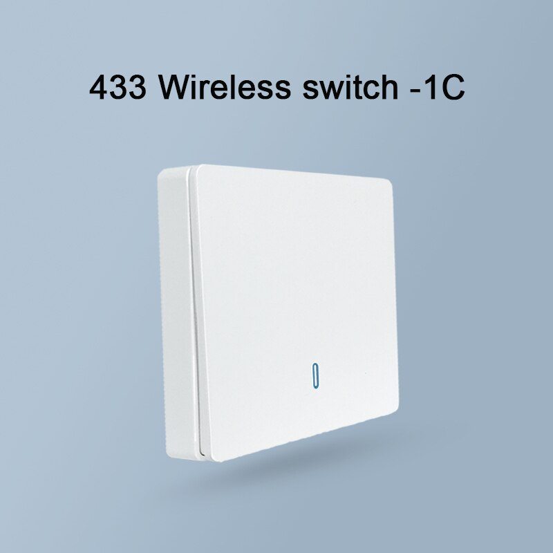 433Mhz Afstandsbediening Draadloze Schakelaar Voor Sonoff T1 Eu Uk Sonoff 4CH Pro R2 Slampher 433.92Mhz Rf Afstandsbediening control Light Switch: 1channel White