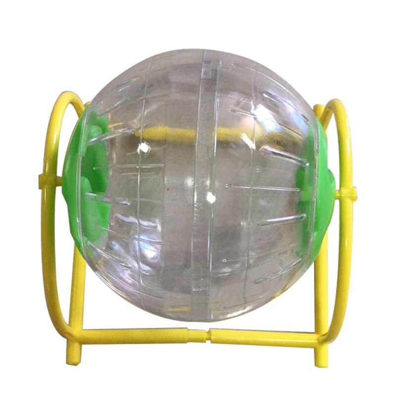Hamsterbold bærbar lydløs lille dyr løbebold træningsbold åndbar klar bold med stativ kæledyr sjovt legetøjstilbehør: Grøn