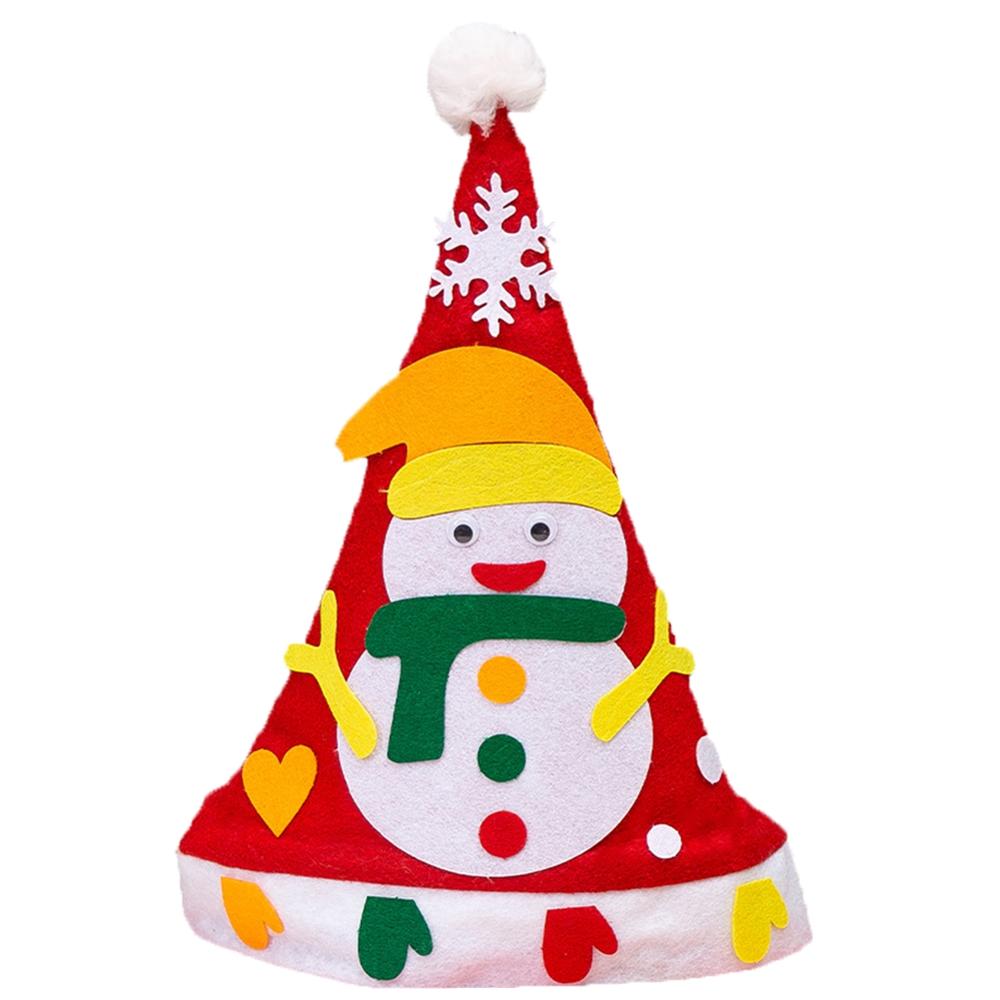 Christmas Hat DIY Kit Cute Christmas Hat Diy Handmade Interactive Production Family Christmas Activity Toys Various Patterns: A4