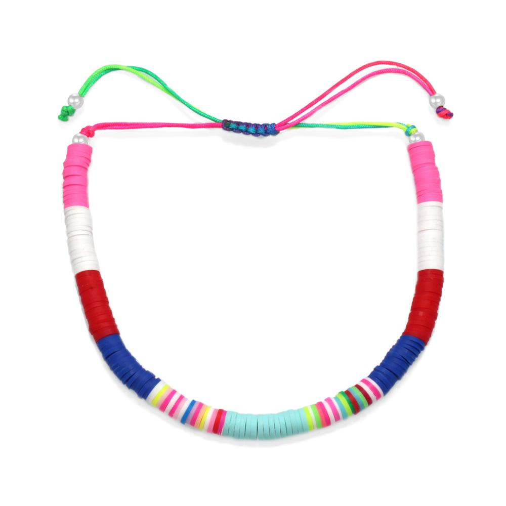 6 millimetri Arcobaleno Multicolore Del Polimero perline Heishi Regolabile Cavigliera Donne 2020 nuovo proprietà Elegante disco di Perline Gioielli Fatti A Mano Il Suo