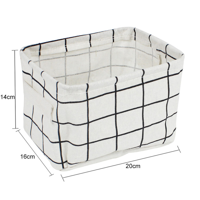 Underware Storage Organizer Office Stationery Linen Desktop Storage Box Waterproof Toy Sundries Storage Basket Cosmetic