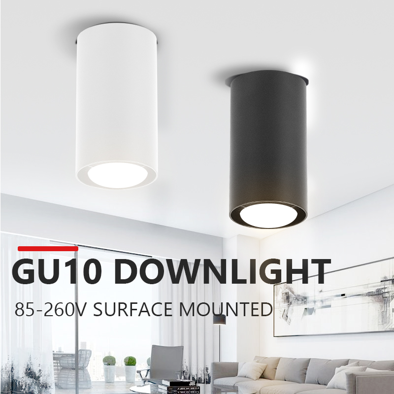 Spot led-lys  gu10 utenpåliggende armatur taklampe interiør soverom stue downlight led butikk hjem led spotlights