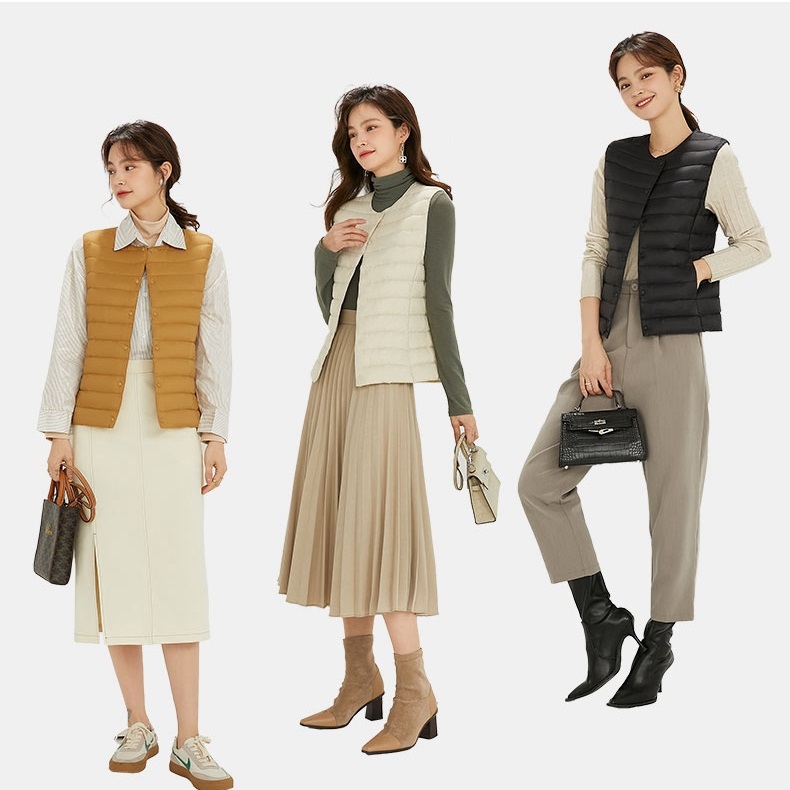 NewBang 90% Matt Fabric Women's Warm Vests Ultra Light Down Vest Women Waistcoat Lightweight Warm Sleeveless Winter Liner