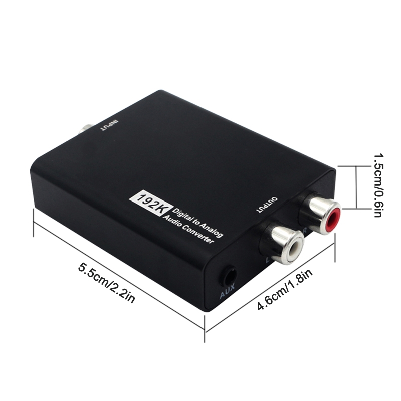 192K Digital to Analog Converter Digital Coaxial Toslink Adapter