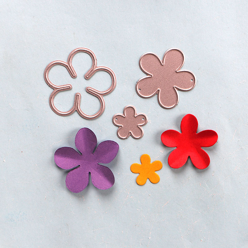 DUOFEN METAL CUTTING DIES small flowers set embossing stencil DIY Scrapbook Paper Album