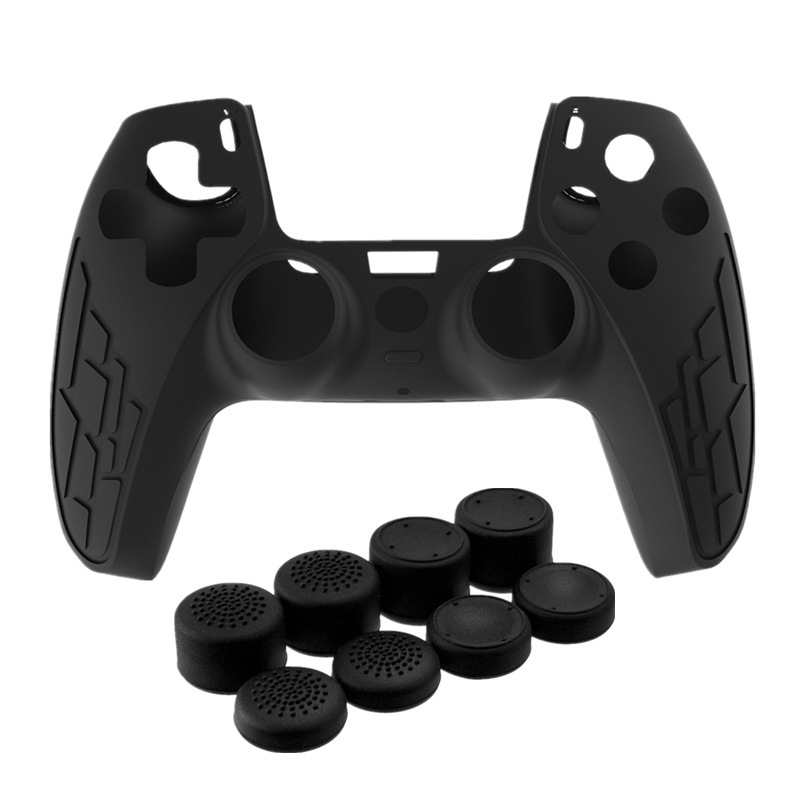 For  ps5 gamepads:  ps5 silicone protective cases, non-slip silicone sleeves,  ps5 accessories, thickened rocker caps: Default Title