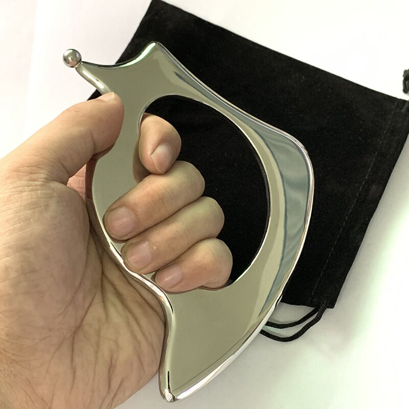 Vierkante lichaamsmassager anti-cellulitis gezondheidszorg roestvrijstalen guasha-bord metalen rugmassage draagbare schraper duurzame verlichting