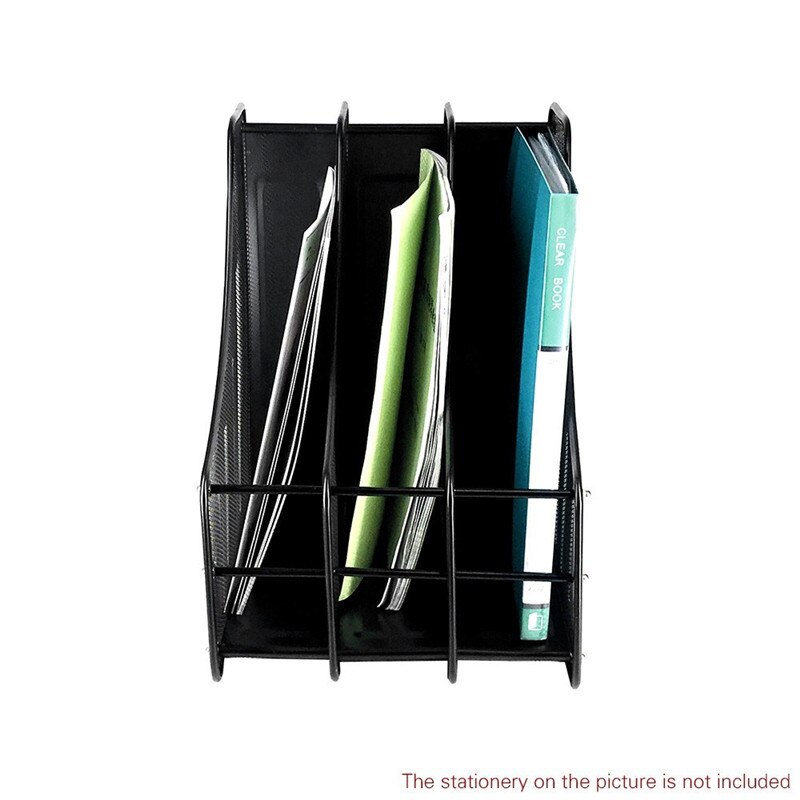 Magazine File Paper Letter Holder Desk Book Organizer Document Rack Brochure Filling Storage Office Stationery Bookends Metal
