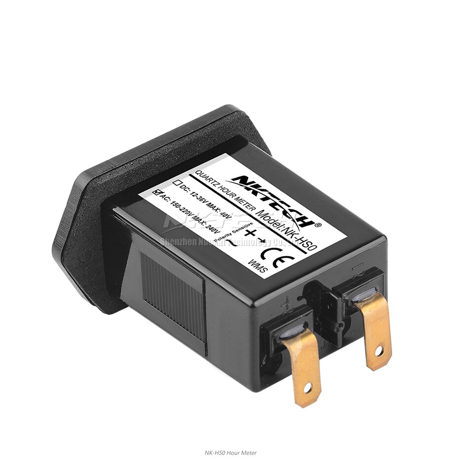 NKTECH de cuarzo hora metros NK-HS0 NK-HS1 contador medidor para barcos generador coche camión motocicleta Marine Motor de moto de nieve de césped: HS0 150-220V AC 5Bit