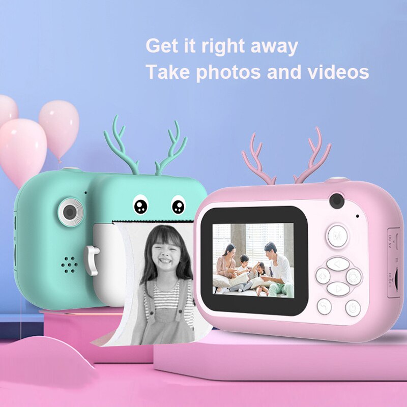 Enfants Film caméras HD 1080P enfants imprimer caméra impression instantanée appareil Photo numérique vidéo Photo papier noël noël d'anniversaire