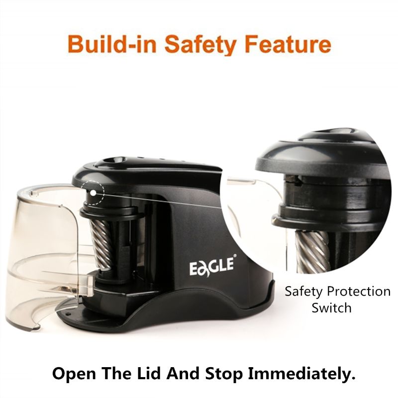 Electric Pencil Sharpener Best Heavy Duty Helical Steel Blade for Artists Kids Adults Colored Pencils