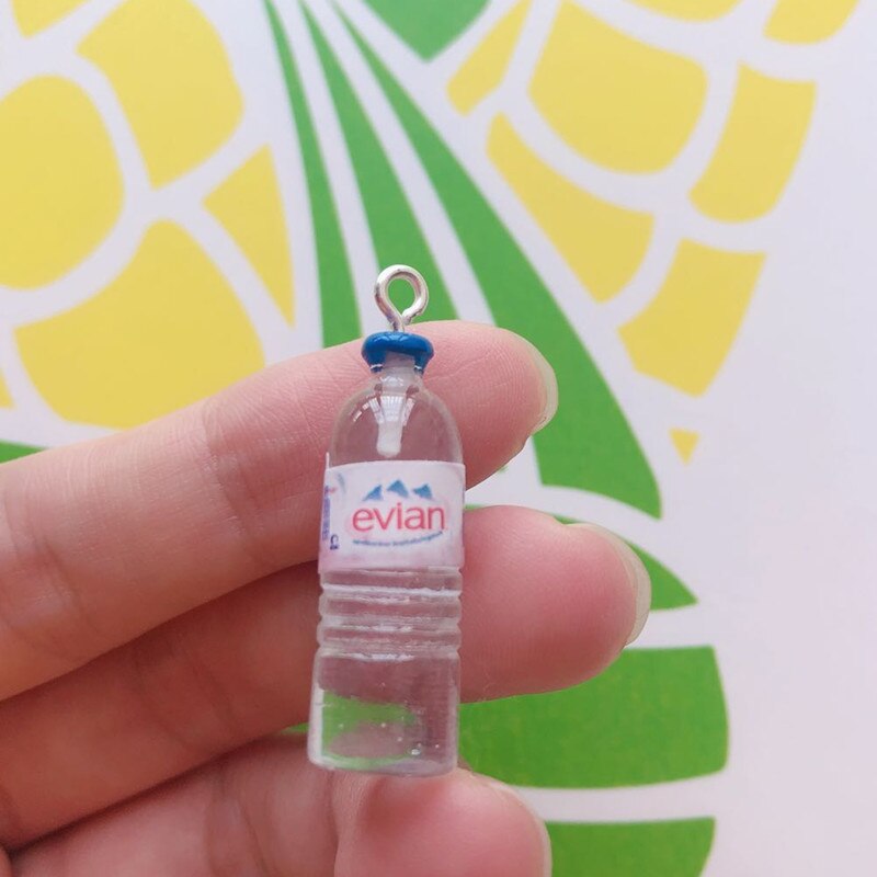 Cute 10pcs/pack Water Bottle Resin Charms Pendant Earring Keychain DIY Jewelry Accessories