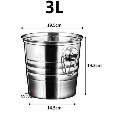 3l/5l/7l tigerhuvud i rostfritt stål ishink vin champagne vinkylare flaska kylare champagne öl kylare isfat: Silver 3l