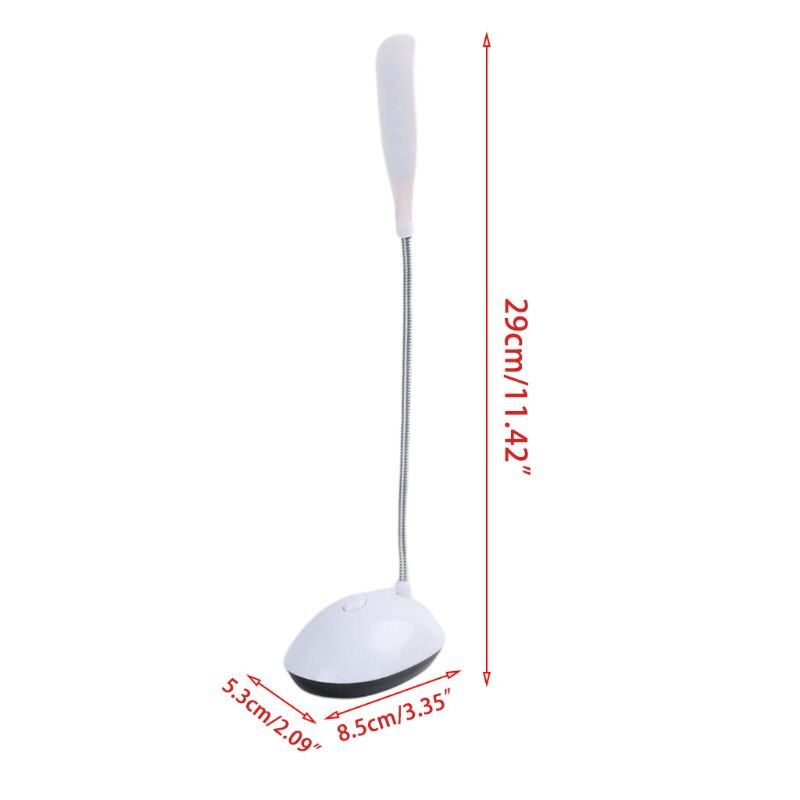 Battery Powered Mini LED Desk Lamp 360 Degree Rotation Reading Table Night Light