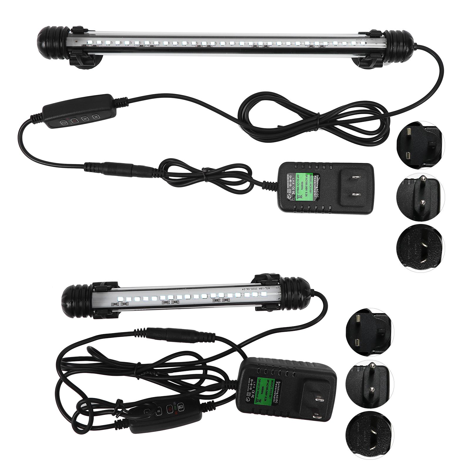 AC 100-240V Aquarium Submersible Light LED Fish Tank Light With 3 Light Modes Dimmable IP68 Waterproof High Brightness