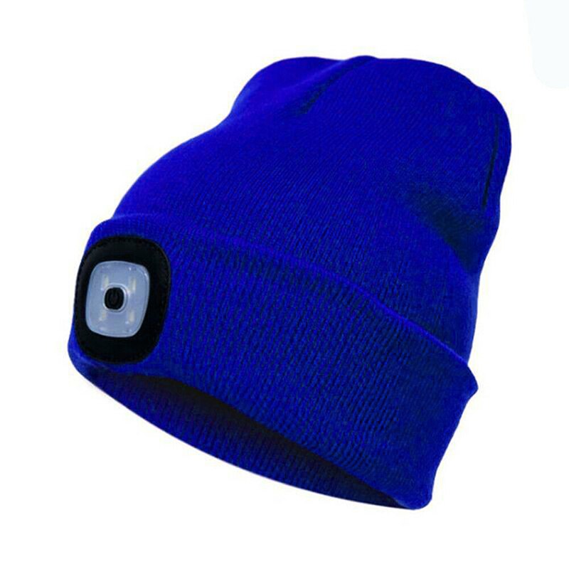 Plein air unisexe LED bonnet chapeau avec USB Rechargeable batterie haute puissance lumière hommes et femmes comme roman pratique: blue