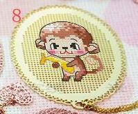 Cross stitch DMC set hand simple metal bookmark Chinese twelve zodiac: Purple