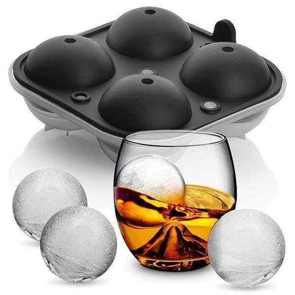 Big Ice Hockey Silicone Mold Ice Box Multifunctional 4-Cavity Silicone Ball Ice Cube Maker