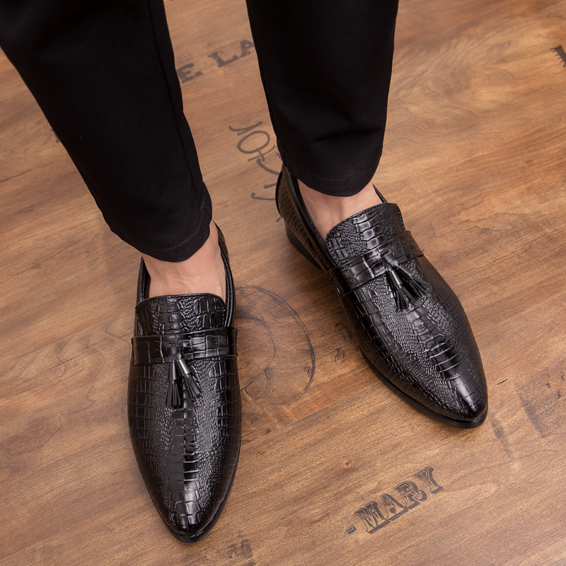 Guderian märke herrskor italienska tofs läderskor för män oxfords bröllopsskor zapato formell hombre cuero