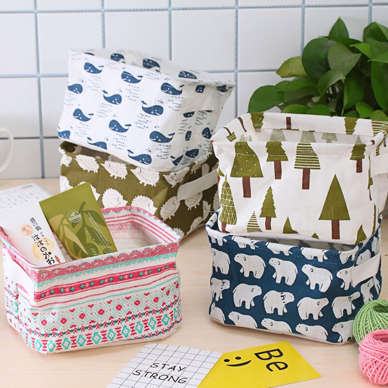 Ménage pliable coton grande capacité jouet de lavage vêtements sales panier de rangement articles de toilette tissu boîte de rangement articles divers stockage