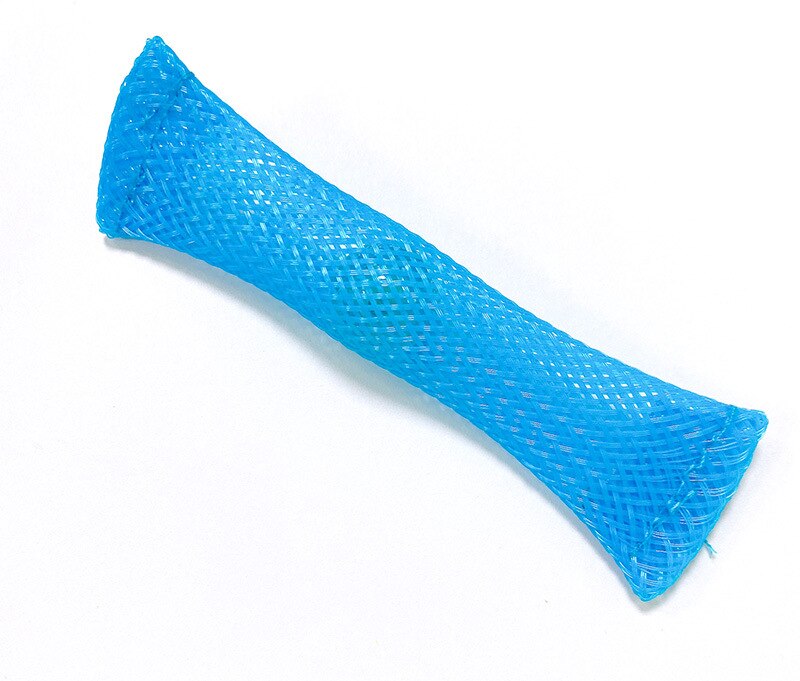 Marbles Mesh Stress Relief Ball Fidget Toy for Anxiety Autism ADHD Therapy Toys EDC Hand Net Tube with Glass Decompression Toy: Blue 1PC