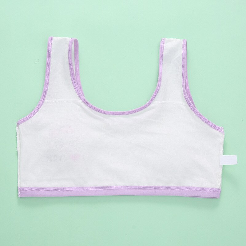 3Pc/lot Girls bra development period vest type cotton first breathable girls tube top 7 to 14 years old summer student underwear