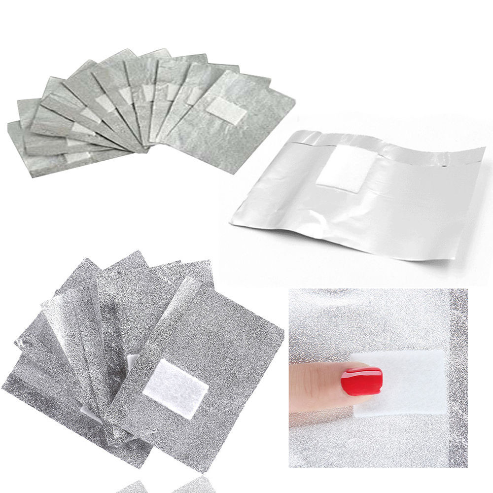 50 Pcs/100 Pcs Nail Art Polish Verwijderen Folie Gel Gebrek Off Wraps Soak Off Aluminium Papier Folie + wattenschijfje Nail Gel Remover Tr #57