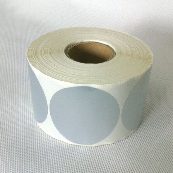Pyöreä tarra 80 x 80mm halkaisija 8 cm hopea lemmikki tyhjä etiketti vedenpitävä naarmuuntumaton repeytymätön tiivistetarra